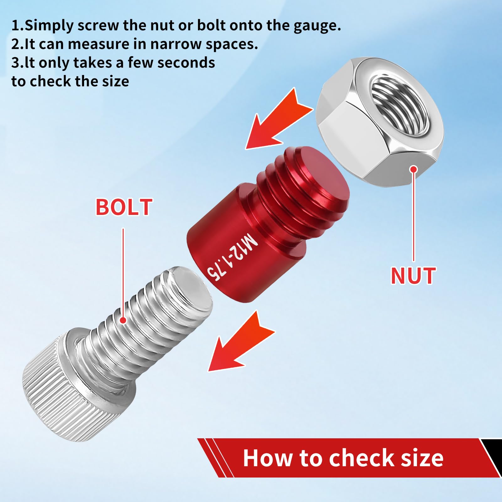 Thread Cheakeer Snapklik.com : Thread Checker, 44 Nut And Bolt Thread Checker ...