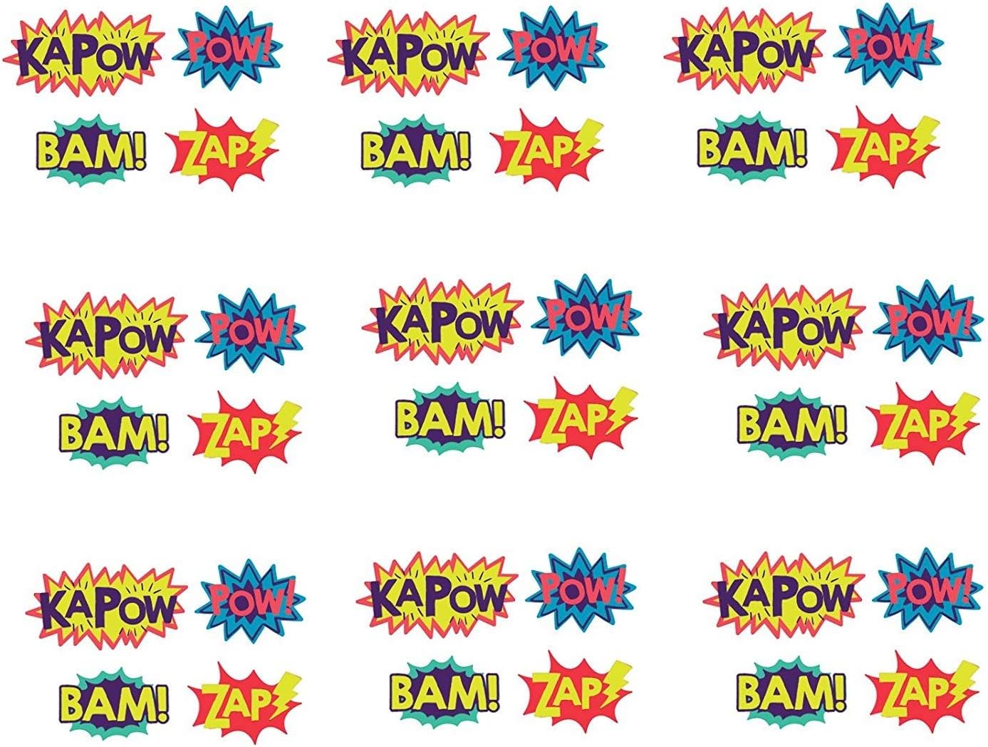 Craft Supply Super Hero Words Foam Sticker Set - 36 Pieces