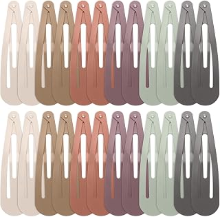 WILLBOND 30 Pcs Large Metal Snap Barrettes,Simple,Six Color | Nonslip Barrettes for Women, 3.1 Inch Large Clips Secure Hold for Hair, Metal Accessories for Daily Styling