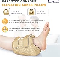 Vista 5 de Protectores de talón 3D para úlceras por presión, almohada de elevación de tobillo, cojín de soporte de pie para úlceras de cama, cojines de talón