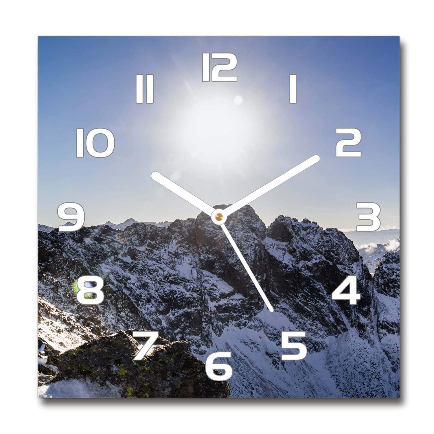 Horloge en verre de sécurité 60x60cm Tulup, impression murale d'art haut de gamme