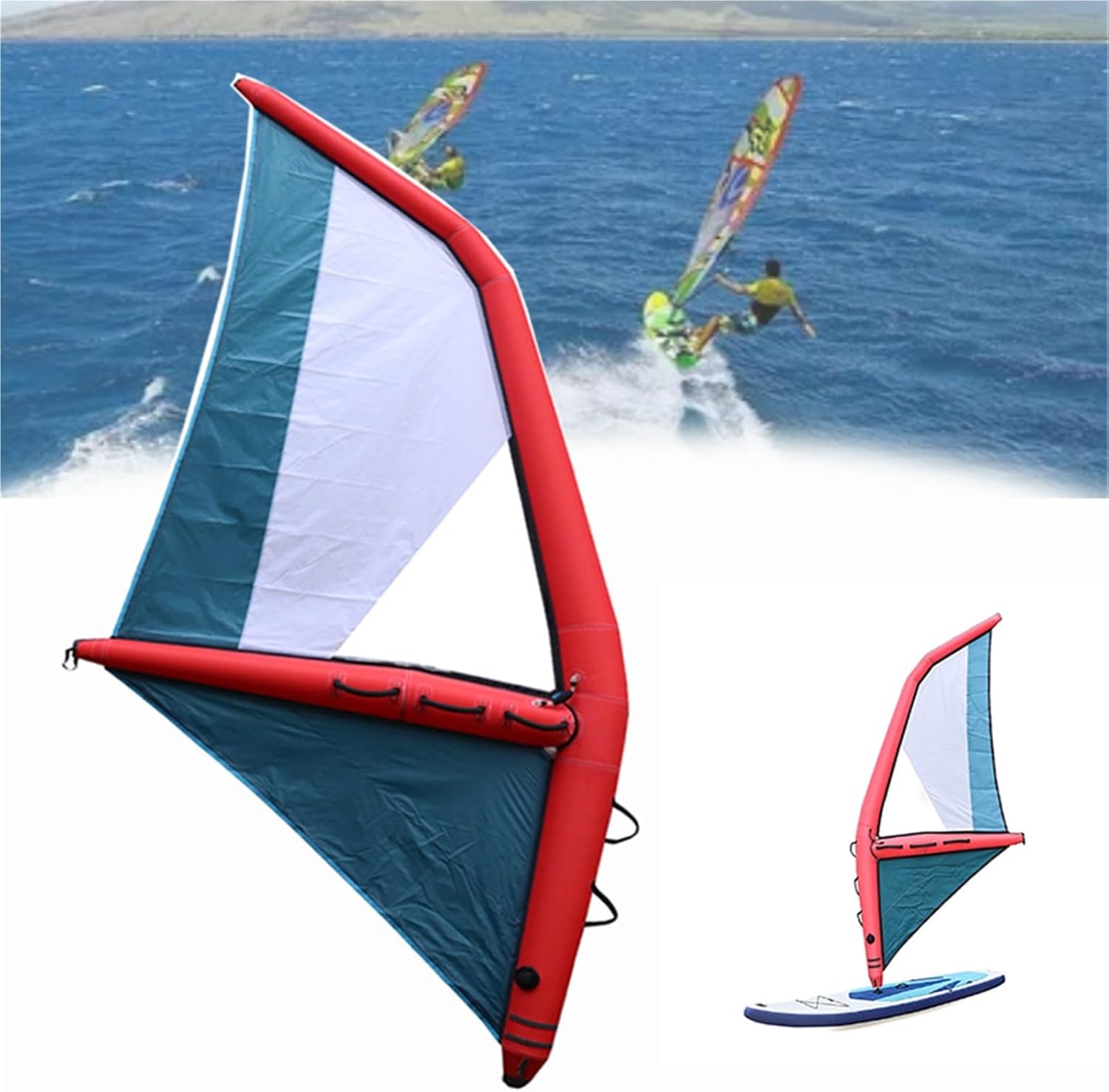 Premium Inflatable Surf Wing Wind Wing Handheld Foil Wing Durable Waterproof Portable for Wing Foiling Kite Surfing SUP Board with Complete Accessories Carry Bag