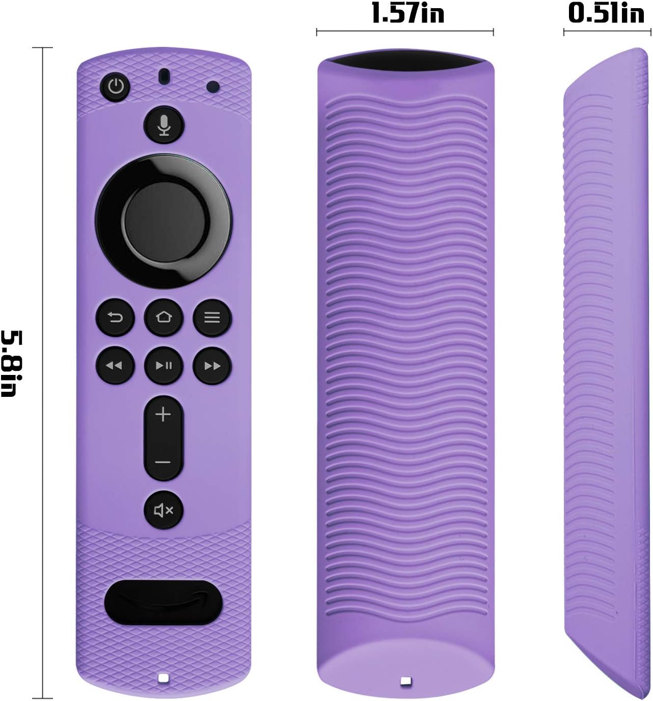 Remote Cover for Fire TV Stick 4K QCUTE Shockproof Silicone Remote Case Shockproof for Fire TV Cube/Fire TV (3rd Gen) Compatible with All-New 2nd Gen Alexa Voice Remote Control with Lanyard