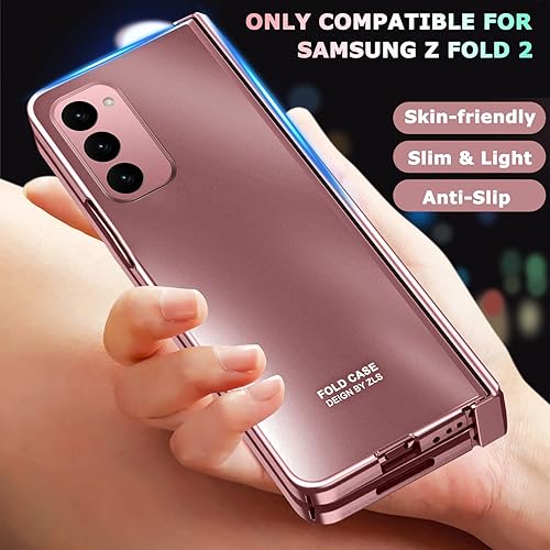 Miniatura 7 de NINKI Funda compatible con Samsung Galaxy Z Fold 2 de oro rosa con protección de bisagra, funda protectora de lujo a prueba de golpes para Samsung Z