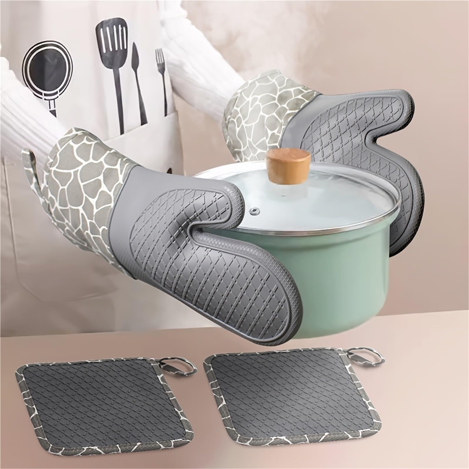 Gants de Cuisine Gants de Four Professionnels en Silicone