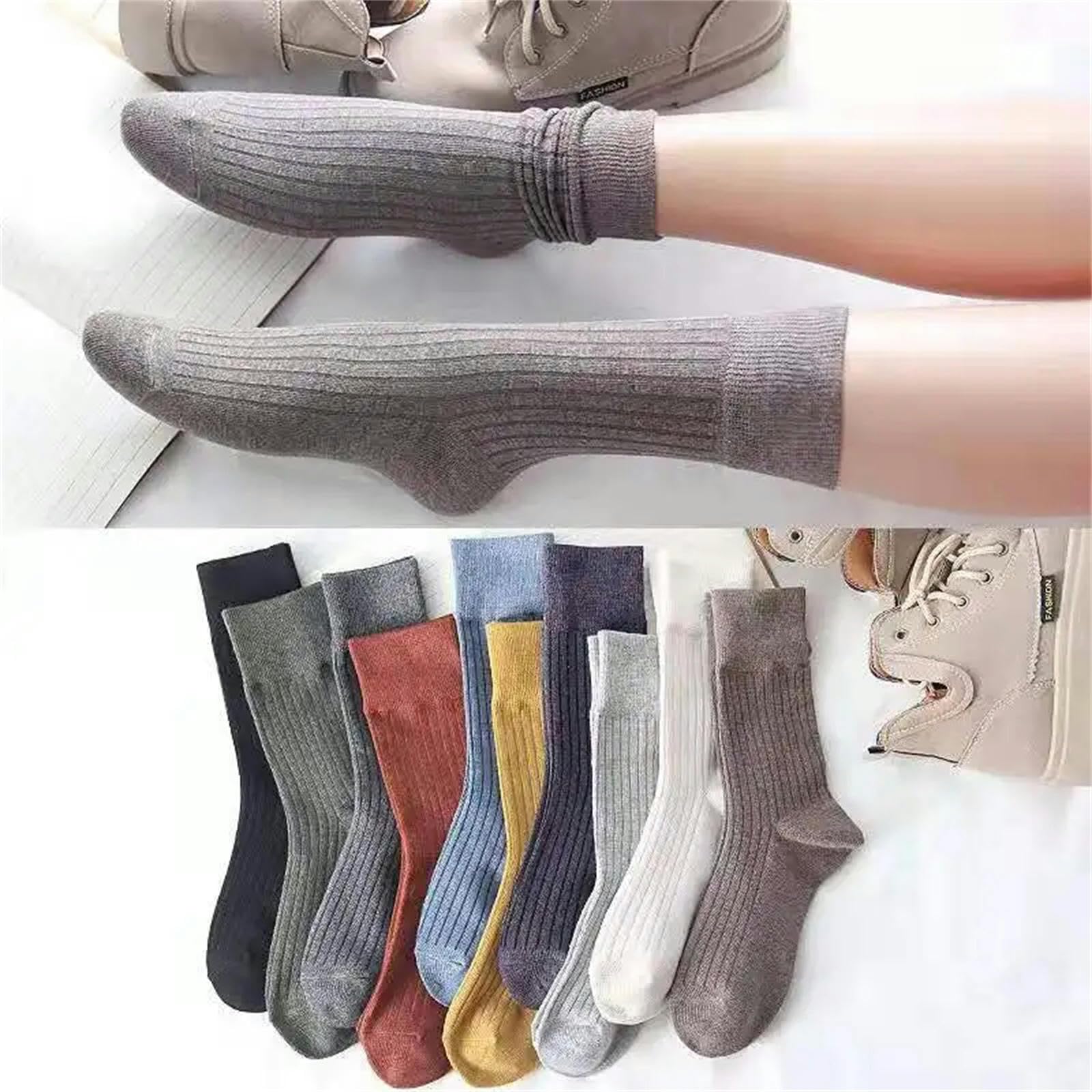 Calcetines Hombre Autumn Winter Fashion Cotton Women Women Socks Solid Long Calcetines