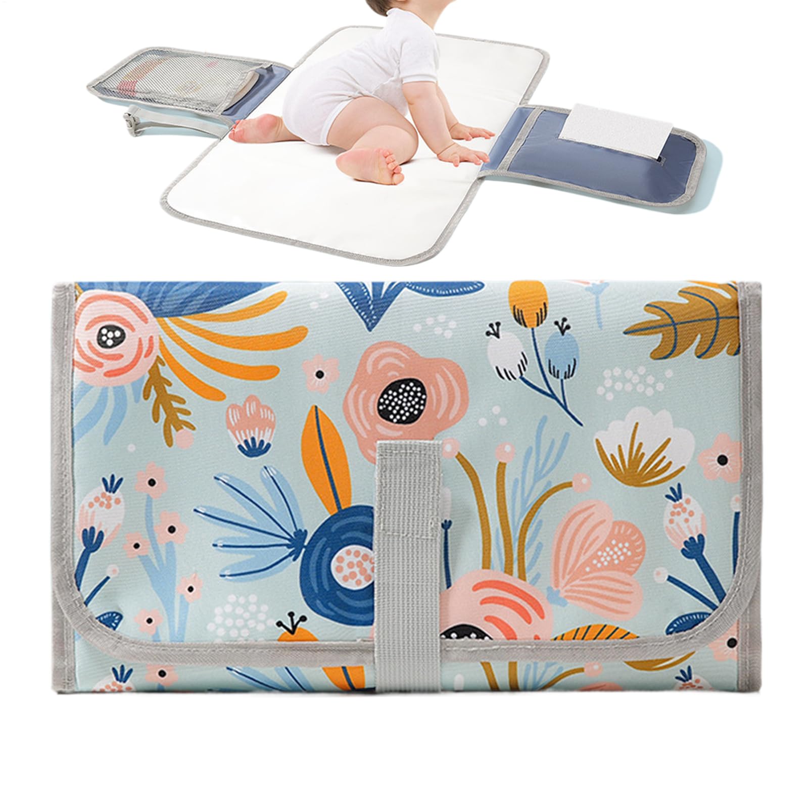 Baby Diaper Changing Pad - Diaper Mat Changing Pad for Babies | Reusable Stroller Accessories Travel Supplies for Nursery Daycare Hospital Postpartum Picnic Camping Airplane Boy Girl