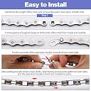 Universal Bicycle Chain 116 Links (1/2 x 3/32 Inch) | Anti-Rust High Carbon Steel Gear Chain for 7-Speed MTB, Road, Hybrid & City Bikes | Durable Replacement Cycle Chain with Smooth Gear Shifting gallery image