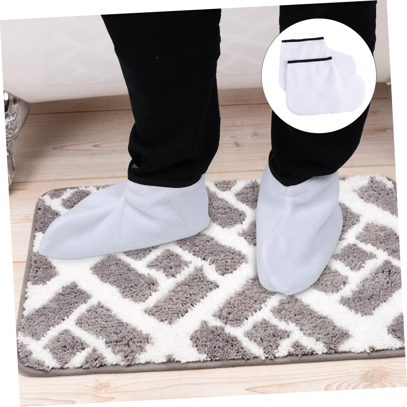 Didiseaon Spa Paraffin Wax Gloves and Booties Hand and Foot Wax Therapy Heat Retaining Design Polyester Flannel Home Use