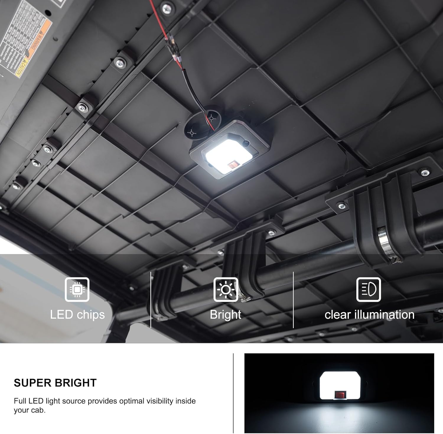 Kiwi Master LED Dome Light for 2018-2026 Polaris Ranger 1000, 2022-2026 Ranger SP 570 Accessories Replace OEM # 2889159