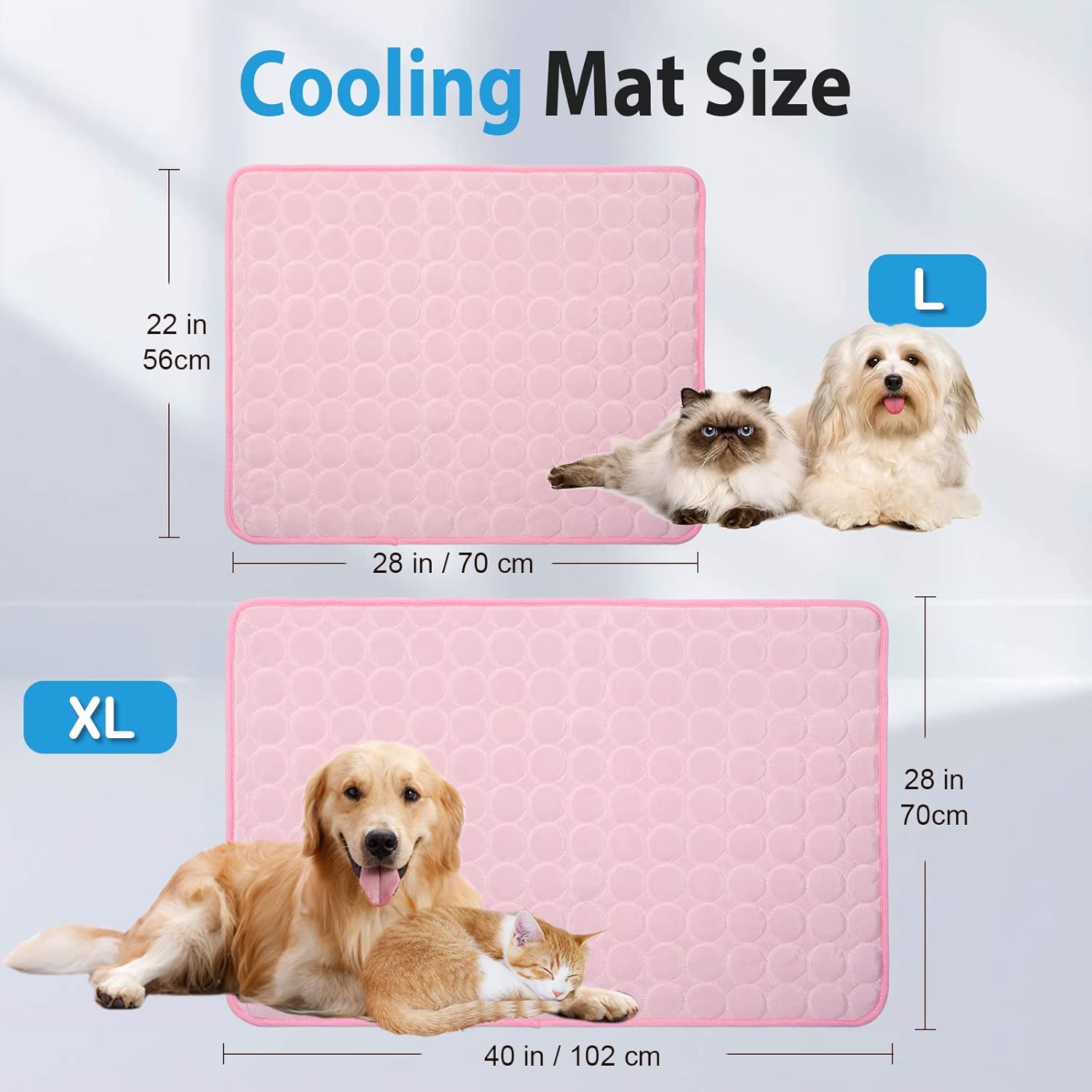 review Dog Cooling Mat - Pet Cooling Pads Dog Self Cooling Mat Waterproof Bottom Blanket Pad Bed Kennel Mat for Dogs Cats