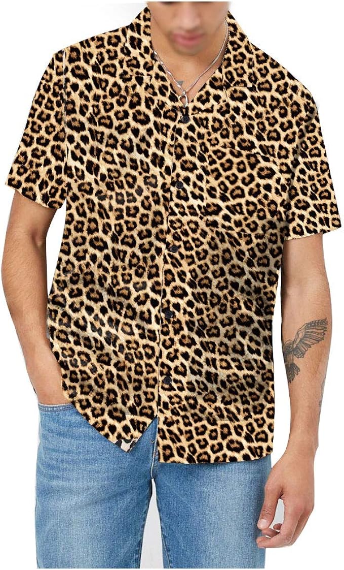 Mens cheetah shirt Clearance