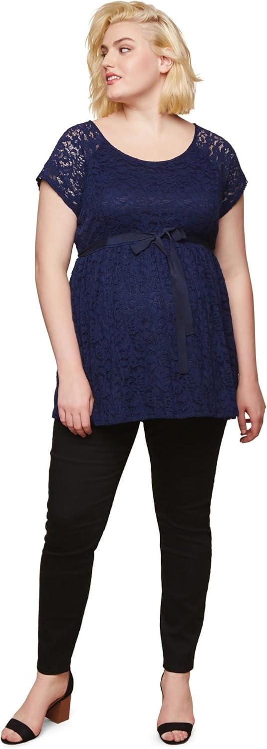 Motherhood Maternity Womens Indigo Blue 5 Pocket Super Soft Secret Fit Belly Skinny PantCasual Pants