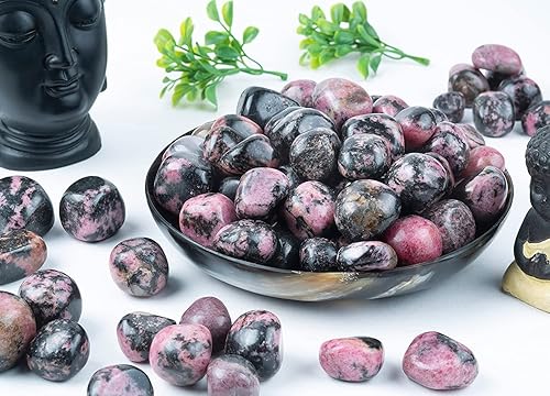 Miniatura 3 de ZAICUS Piedras rodolitas de rodolita de 1 libra, cristales pulidos curativos, piedras naturales, Feng Shui, equilibrio de chakras, buena suerte,
