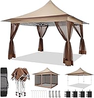Vista 16 de COBIZI Toldo desplegable de 12x12 para patio en oferta con mosquitero, carpas para patio en oferta, tienda de campaña al aire libre con bolsa