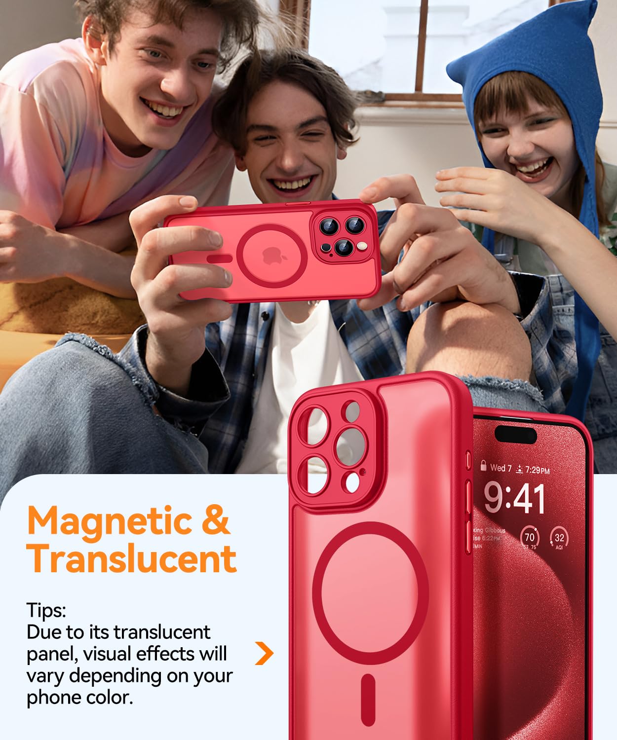 CANSHN Magnetic Compatible with iPhone 15 Pro Case - Image 3