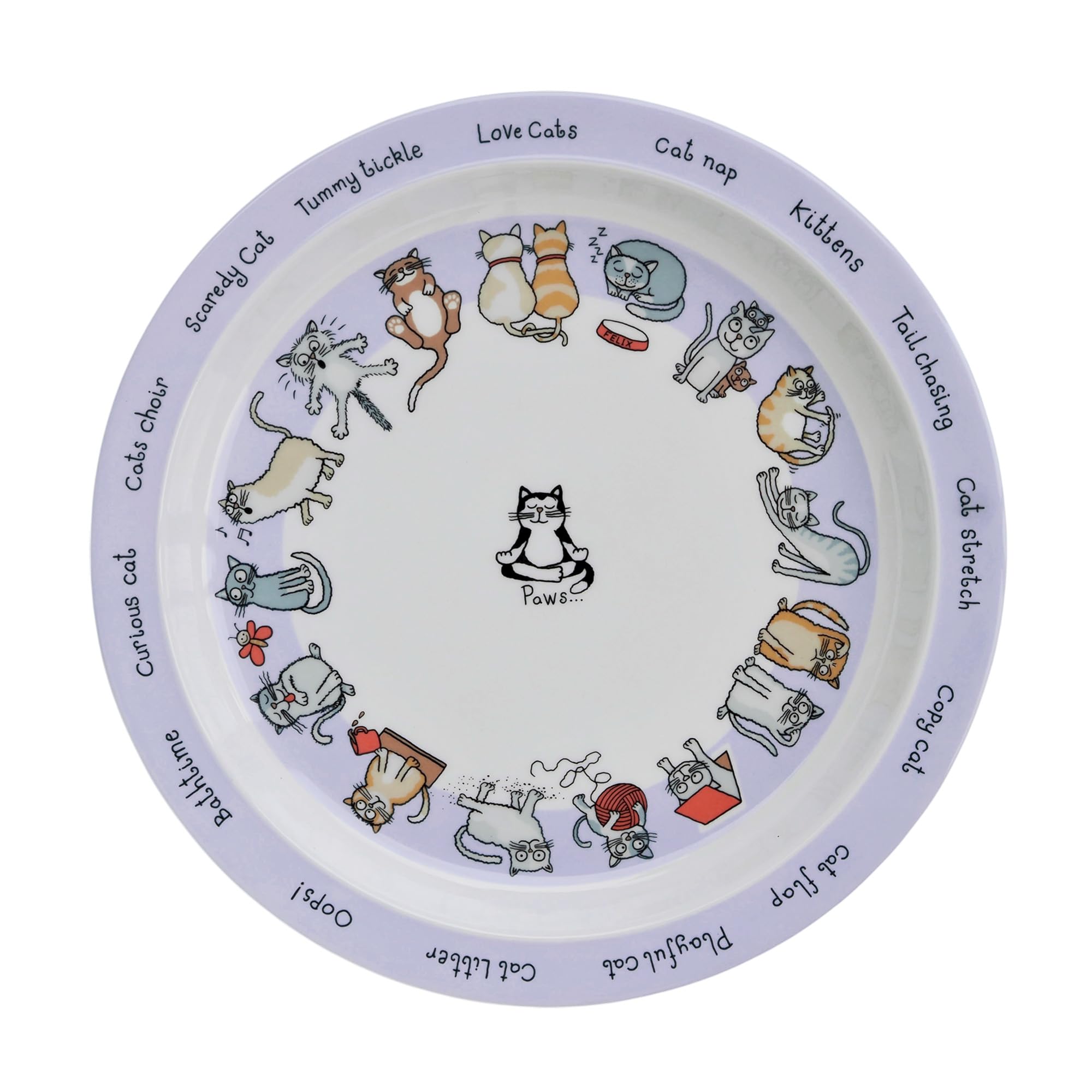 Tyrrell Katz Melamine Children’s Plate · Cats Design · Featuring Cute Cats and Kittens · Super Durable Dishwasher Safe · Fun Designs