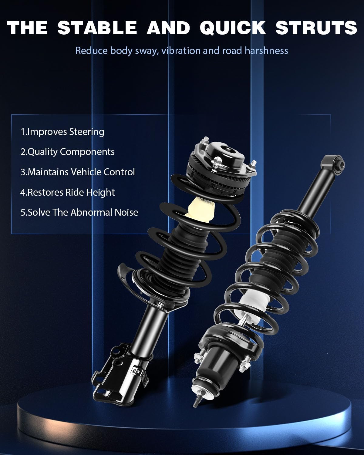 ECCPP Complete Struts Assembly Front Rear Struts Shock Absorber Fit for 2008 2009 2010 2011 2012 2013 2014 for Dodge Avenger Set of 2