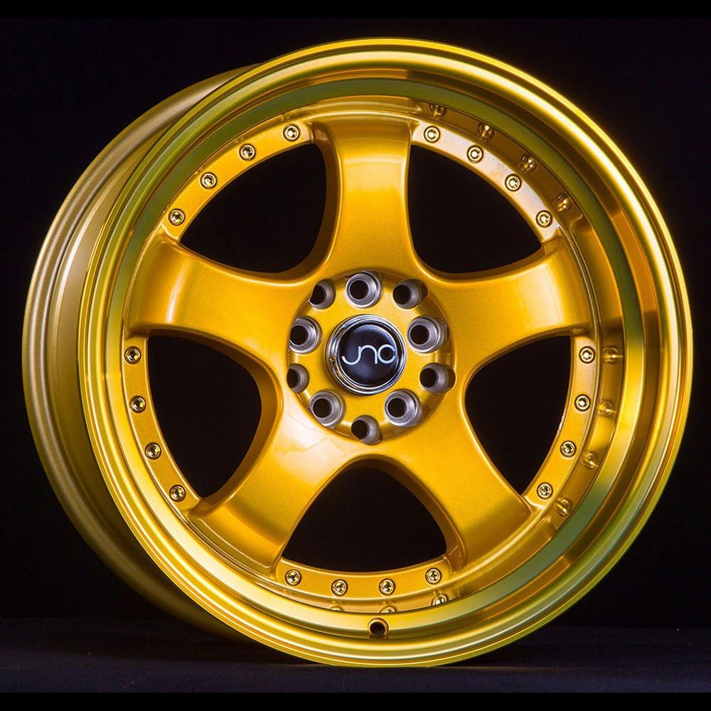 JNC Wheels - 17" JNC017 Transparent Gold Rim - 5x100/5x114.3-17x9 inch (1 Single Wheel Only)