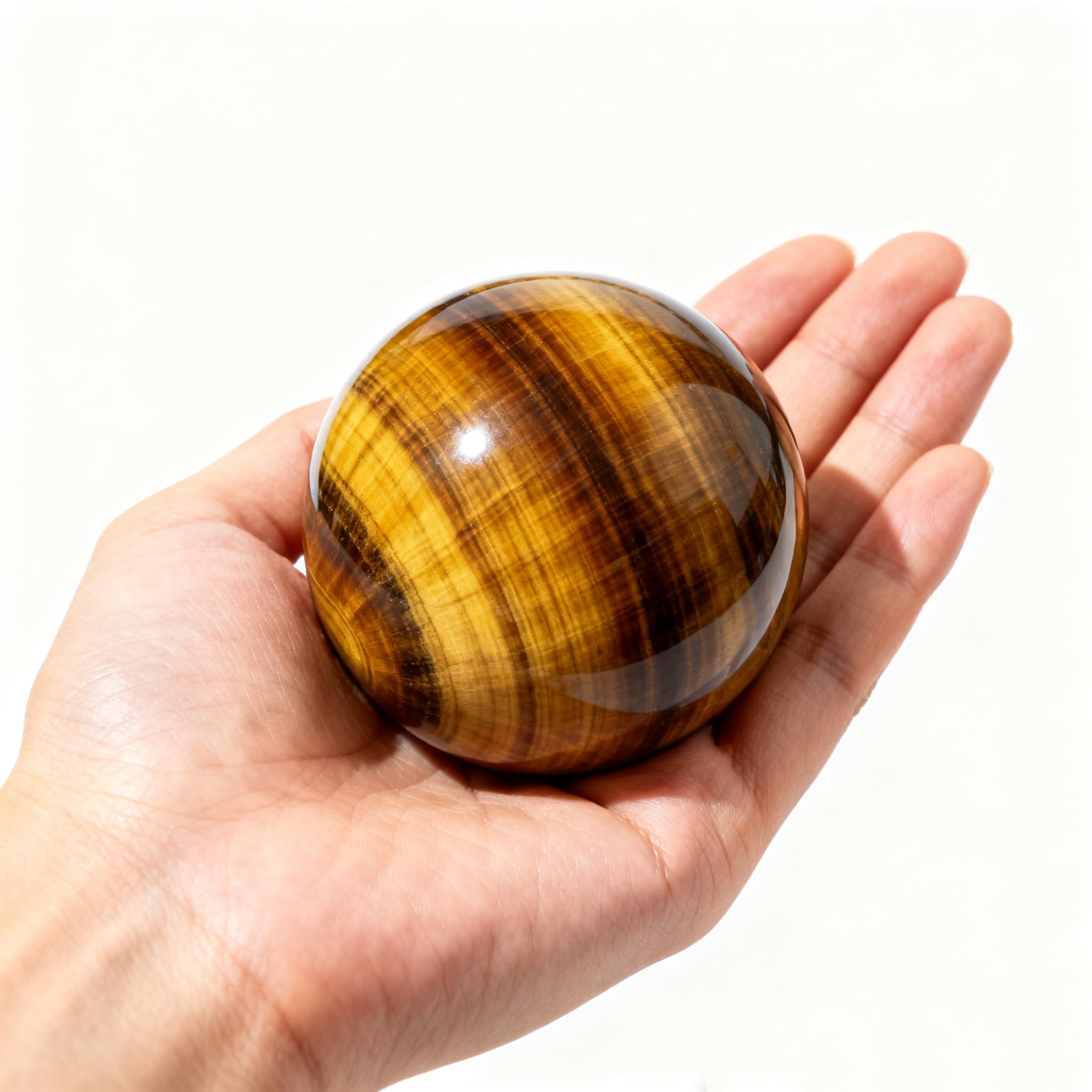 4-5CM/1.58-1.97inch Ttiger Eyes Crystal Ball Polished Natural Tiger Eye Stone Sphere Decorative Sphere Healing Crystals Ball Stone Crafts Home Decor