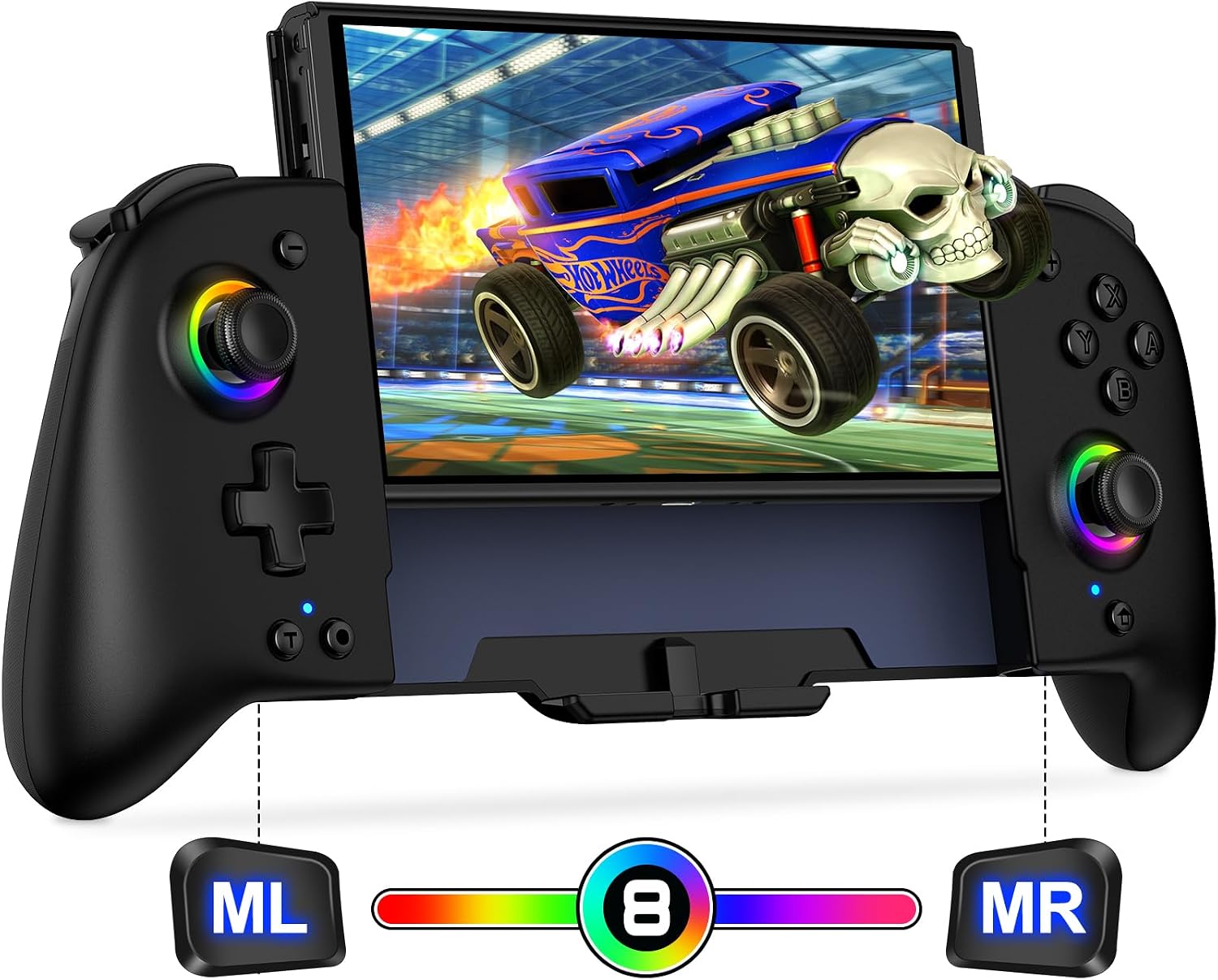 وحدة تحكم Elegamefy Switch Pro وحدة تحكم محمولة مع توربو/1000 مللي أمبير/جيروسكوب بستة محاور/اهتزاز/قابلة للبرمجة لجهاز Nintendo Switch/ملحقات OLEDS