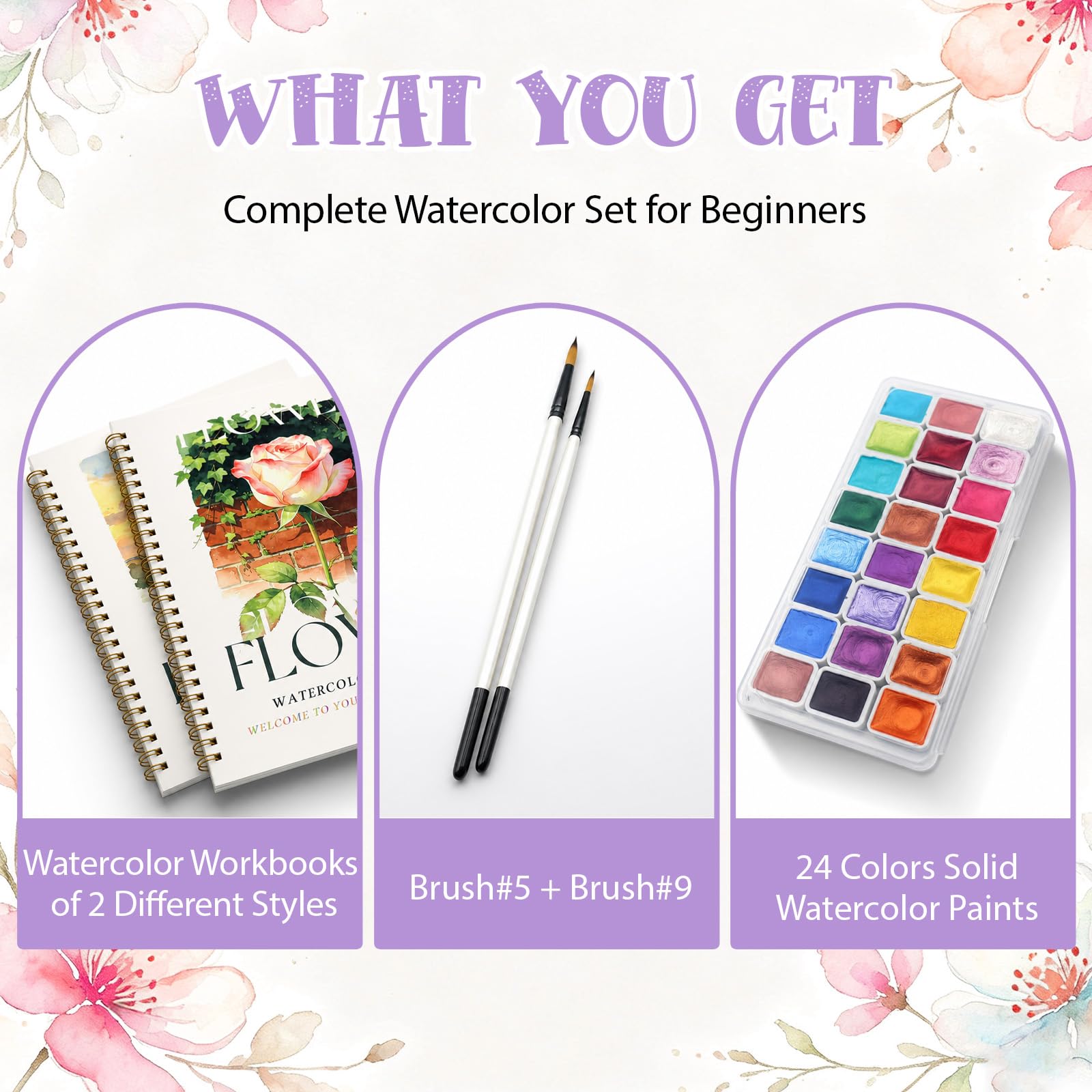 Watercolor Painting Kit for Beginners - 2 Pack -4