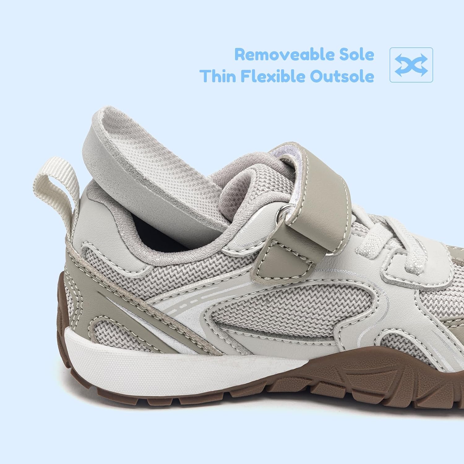 HOBIBEAR Toddler Little Kids Barefoot Shoes - Wide Toe Box Zero Drop Breathable Lightweight Athletic Running Walking Sneakers for Boys Girls Casual School Sports