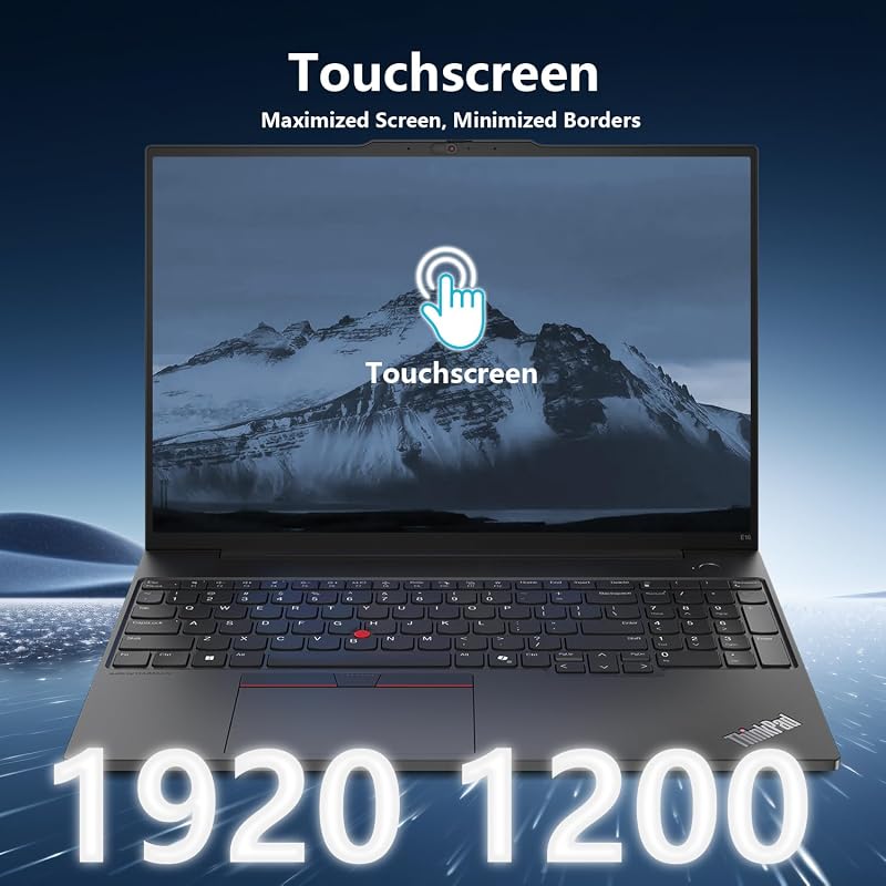 Lenovo ThinkPad E16 Business AI Laptop, 16" FHD+ Touchscreen, Intel Core Ultra 7 155U, 64GB DDR5, 2TB SSD, Fingerprint, Backlit, HDMI, 1080p Webcam, Wi-Fi 6, Windows 11 Pro, Bundle 7-in-1 USB-C Hub image 5