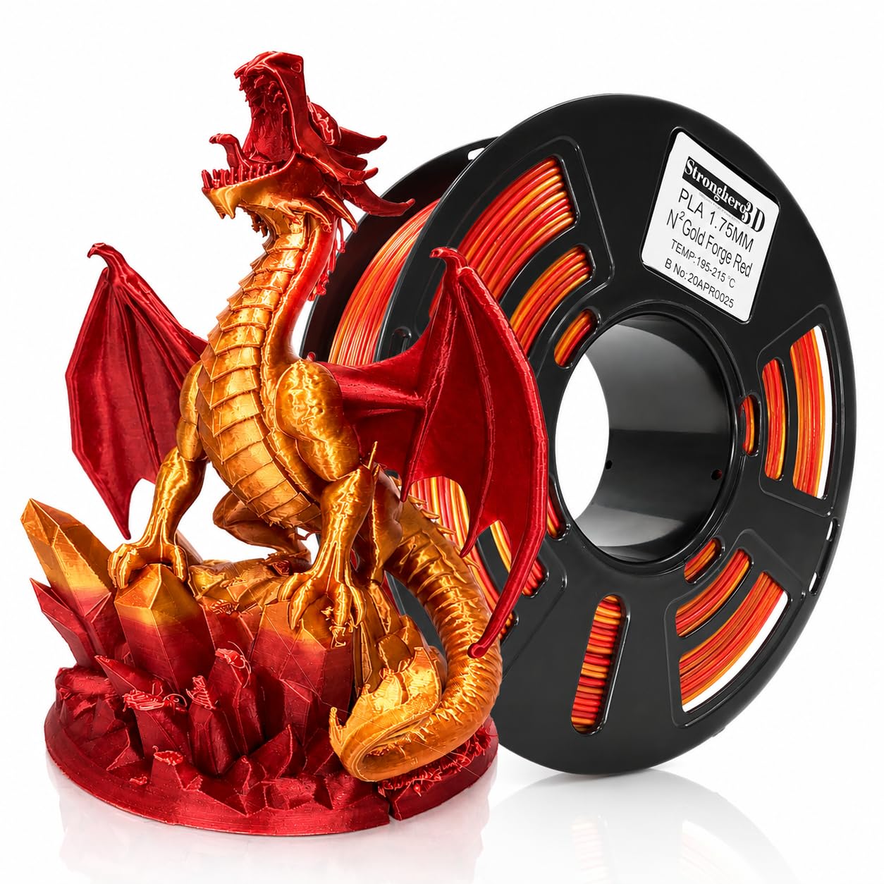 Filament PLA pour imprimante 3D 1,75 mm N2 1 kg Précision +/- 0,05 mm pour CR10 Ender3