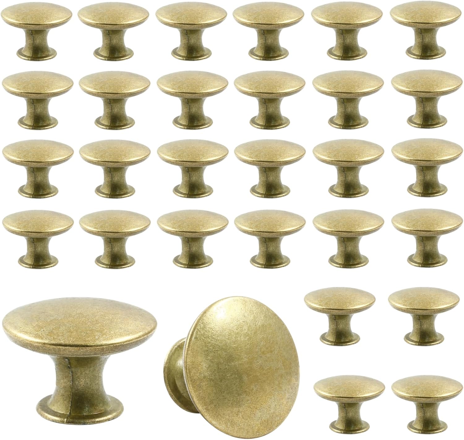 Biaungdo 24 Pcs Kitchen Knobs, Round Antique Dresser Knobs