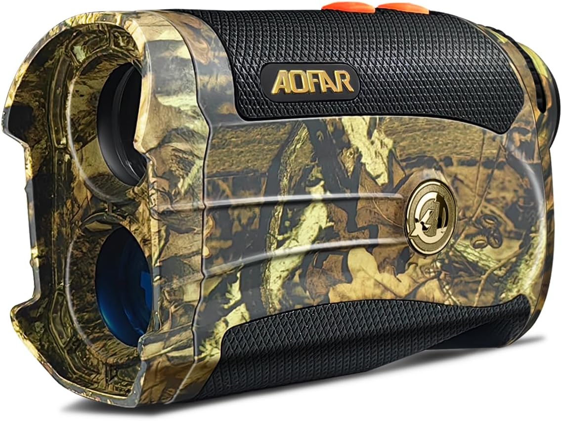 AOFAR HX-1200T Range Finder for Hunting Archery, 1200 Meters with Angle and Horizontal Distance, Shooting Wild Waterproof Coma Rangefinder, 6X 25mm, Range and Bow Mode, Free Battery Gift Package