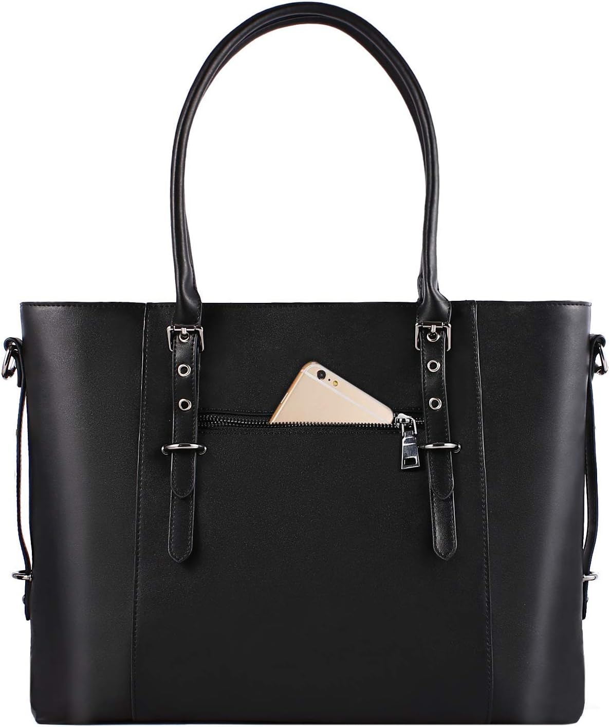 Blасk Frіdау - 40% оƒƒ MOSISO PU Leather Laptop Tote Bag for Women (17-17.3 inch), Black