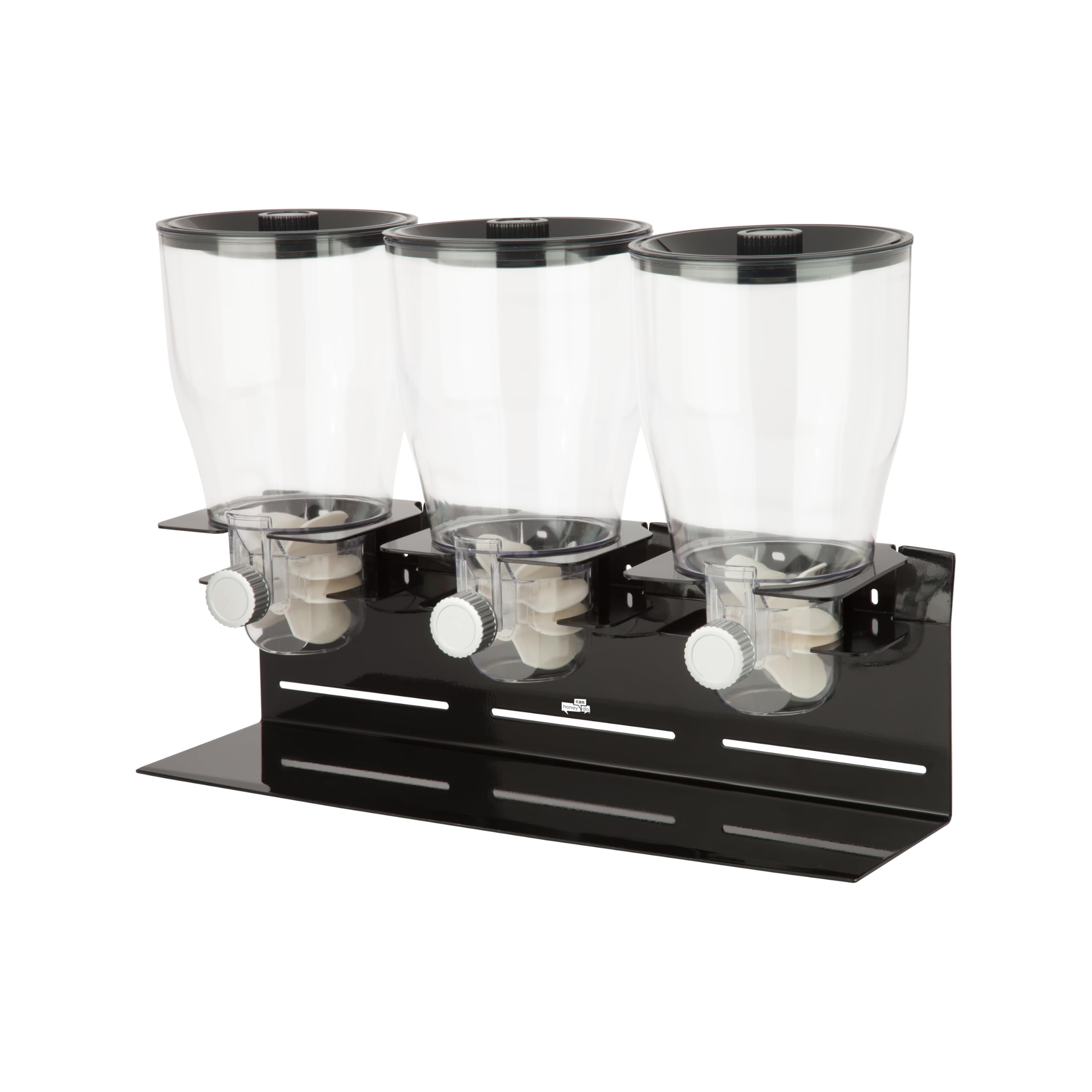 Honey-Can-Do Dispensador triple, negro/plateado