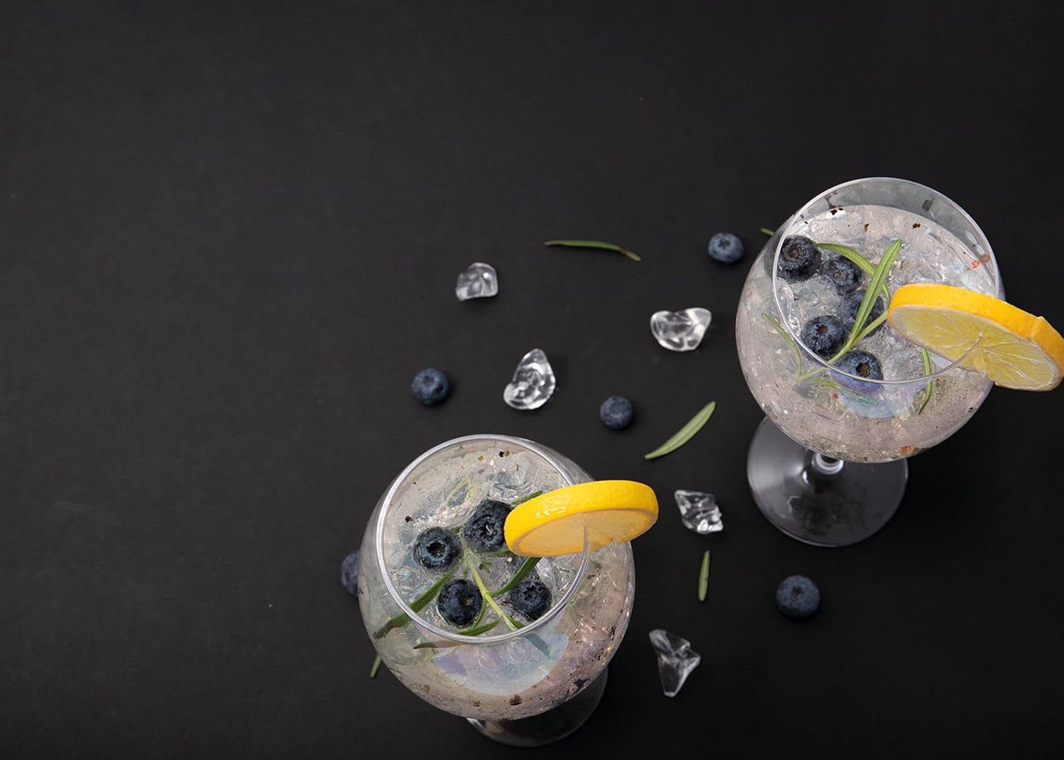 BarCraft Rainbow-Pearl Iridescent Gin Glasses, Set of 2 Balloon Glasses, 500ml, Gift Boxed