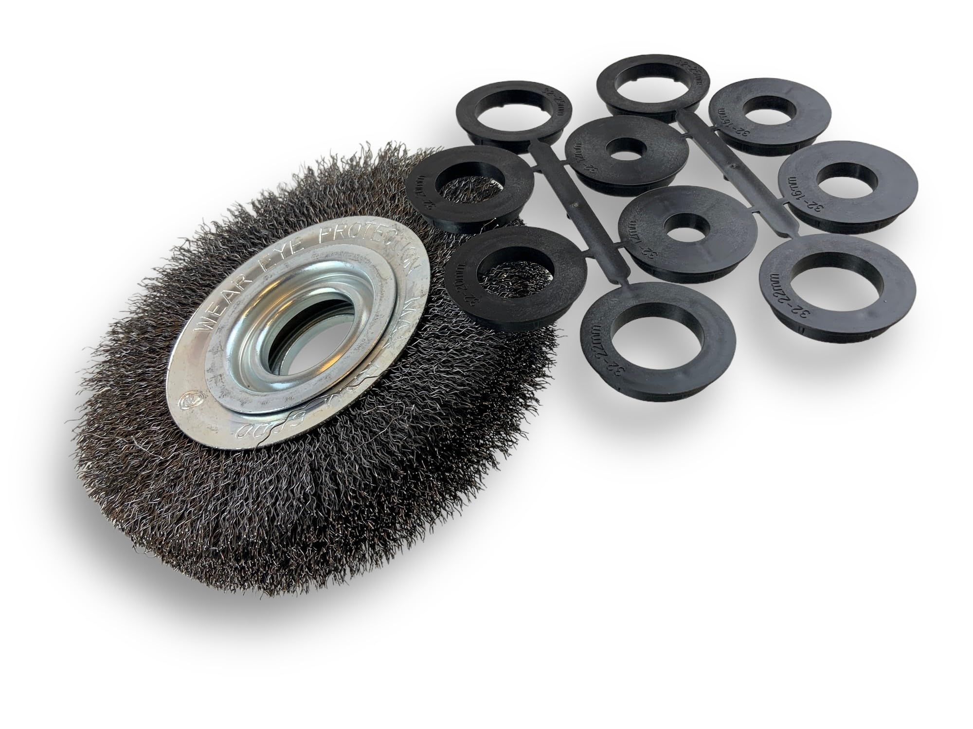 Kibros Brosse circulaire touret acier Ø 150 mm 3 rangs fil dur