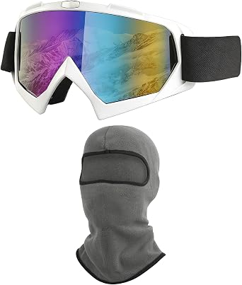 LJDJ Ski Goggles, Snowboard Motorcycle Goggles with Ski Mask Balaclava Face Mask for Men Women Skiing,Motorcycle & Riding