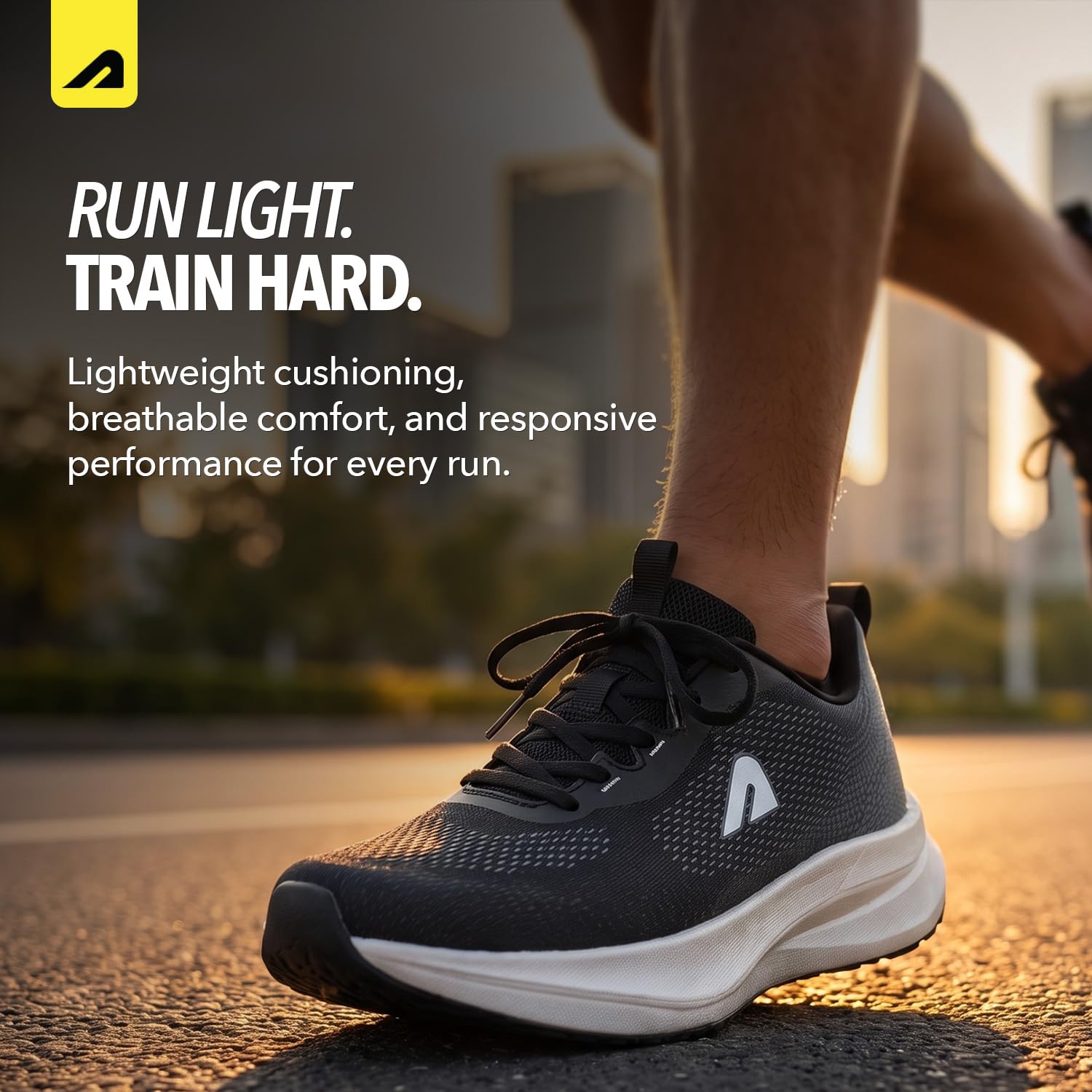 Boldfit Scarpe da corsa da uomo, scarpe sportive da uomo, antiscivolo, con suola morbida, presa extra, scarpe da corsa, jogging, scarpe da ginnastica regolari per uomo, ragazzi e uomini, nero-bianco,