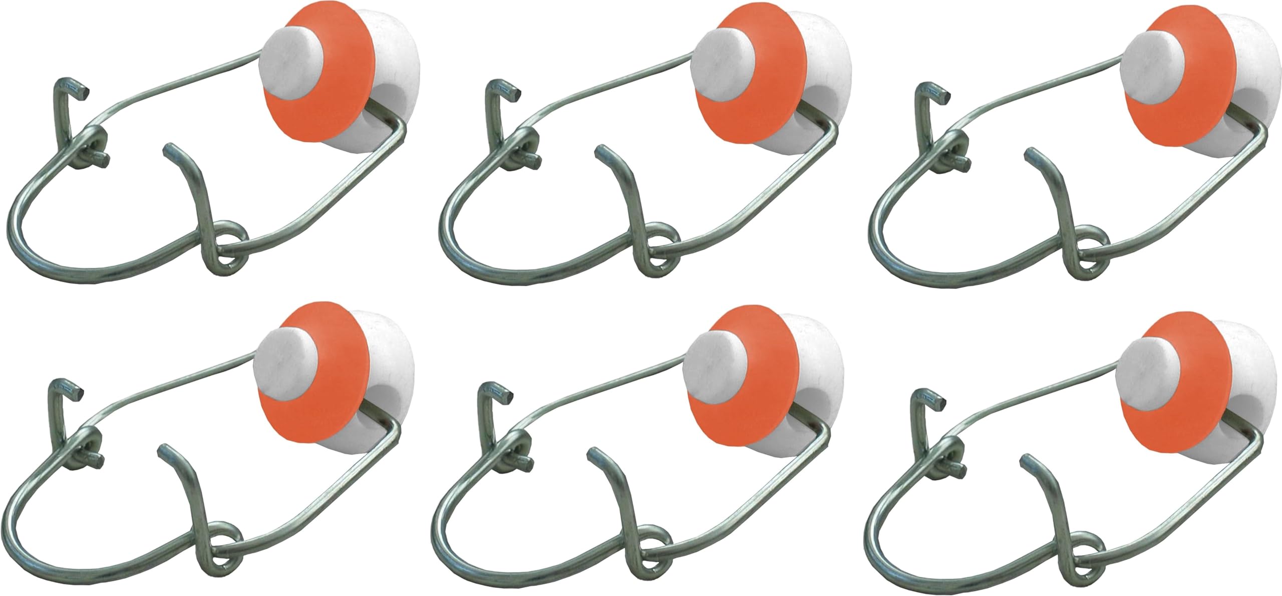 Generico Tappo Meccanico per Bottiglie di Vetro, con Guarnizione, Chiusura Ermetica - Dimensione Massima Collo Bottiglia 4 cm - Dimensioni Tappo 2,5x2,5x2h cm - 6 Pezzi
