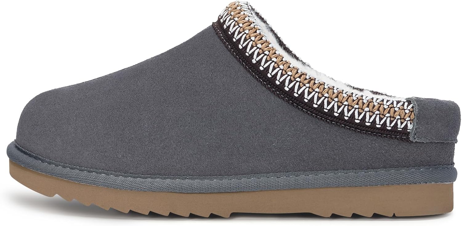 Kids Slippers Boys Girls Clogs Slipper Faux Fur Soft Slip On Suede Warm Winter House Shoes Cozy Anti-Slip Indoor Outdoor Mules - Image 2