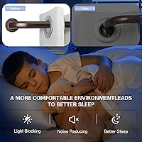 Vista 3 de Barras de Cortina Envolventes de Bronce de 28 a 48 Pulgadas: Barra de Cortina de Ventana Ajustable Opaca de Servicio Pesado para Dormitorio, Barras