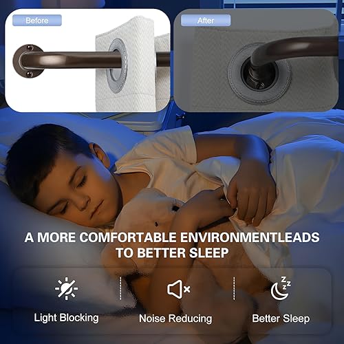 Miniatura 3 de Barras de Cortina Envolventes de Bronce de 28 a 48 Pulgadas Barra de Cortina de Ventana Ajustable Opaca de Servicio Pesado para Dormitorio, Barras