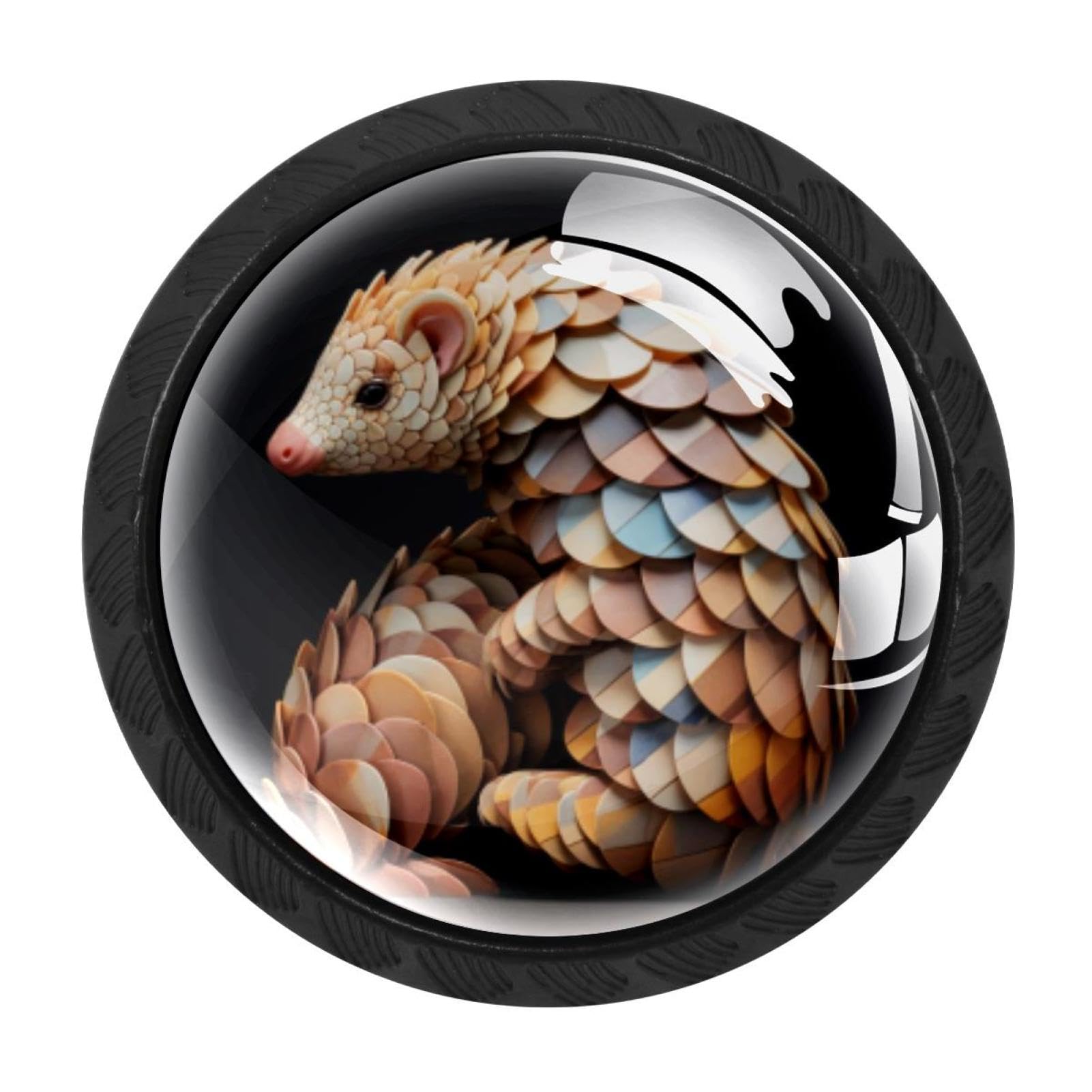 Chenzzzz Multicolored 09 4 Pack Black Pangolin Cabinet Pulls Kitchen Cabinet Handles Ideal For Cabinet,Drawer,Cupboard And Wardrobe