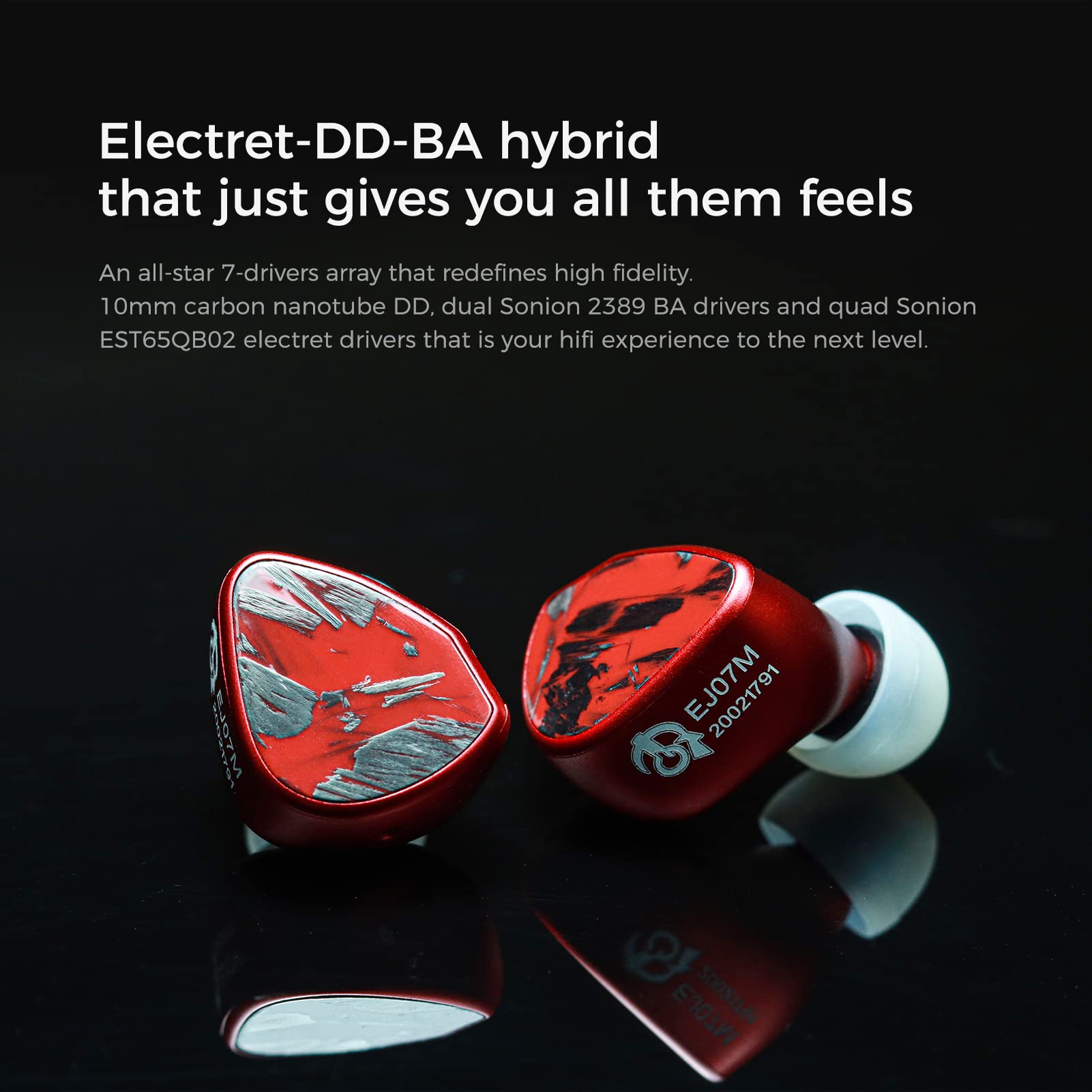 イヤホン LETSHUOER x HBB EJ07M Kinda Lava Edition Amazon.co.jp: Letshuoer HBB EJ07M イヤホン有線 7ドライバー 1DD+2BA