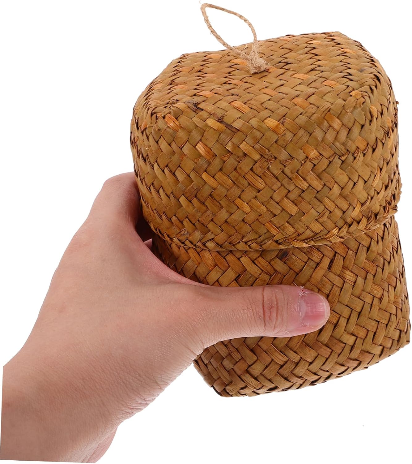 Hand Woven Mini Basket Seagrass Candy Gift Box for Flowers image 3