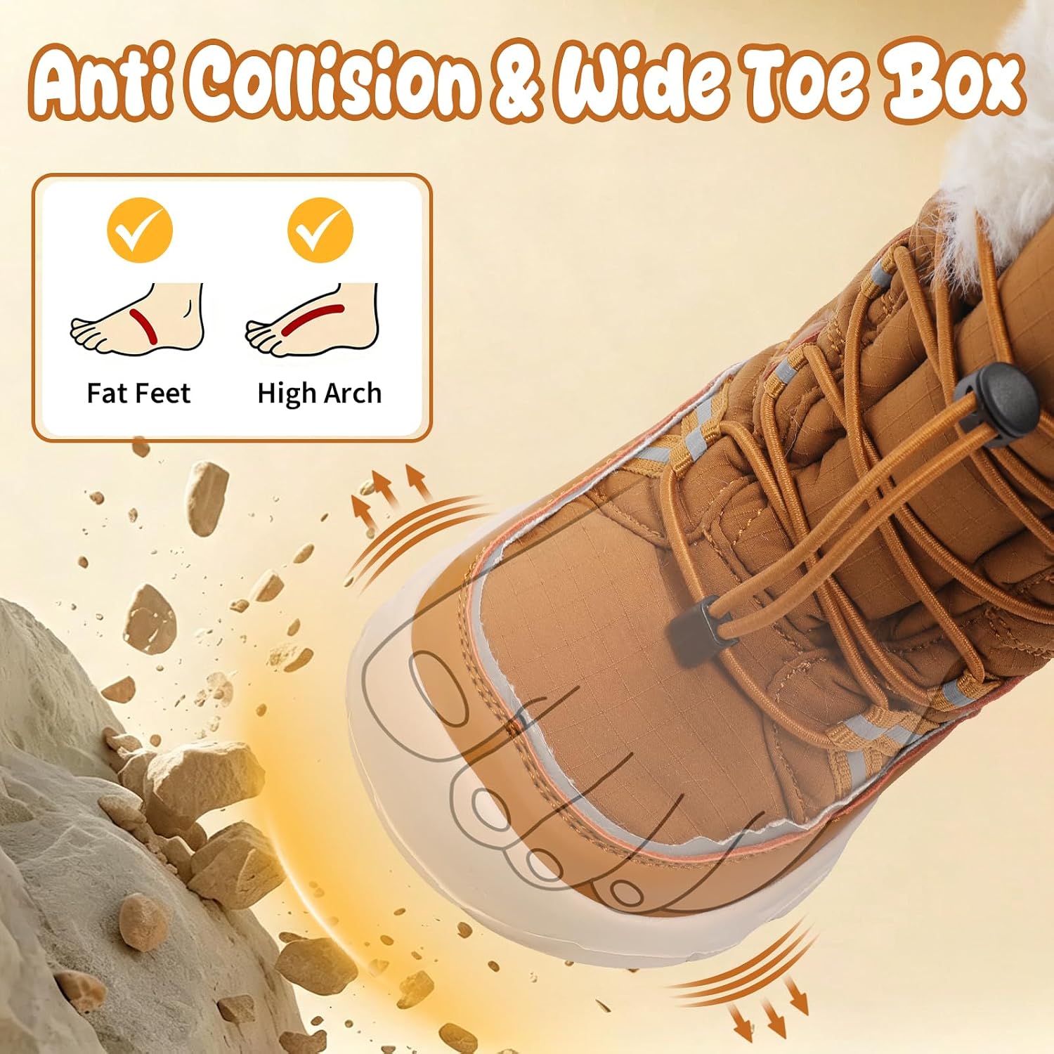 Centipede Demon Toddler Snow Boots Boys Girls Kids Winter Boots Wide Warm