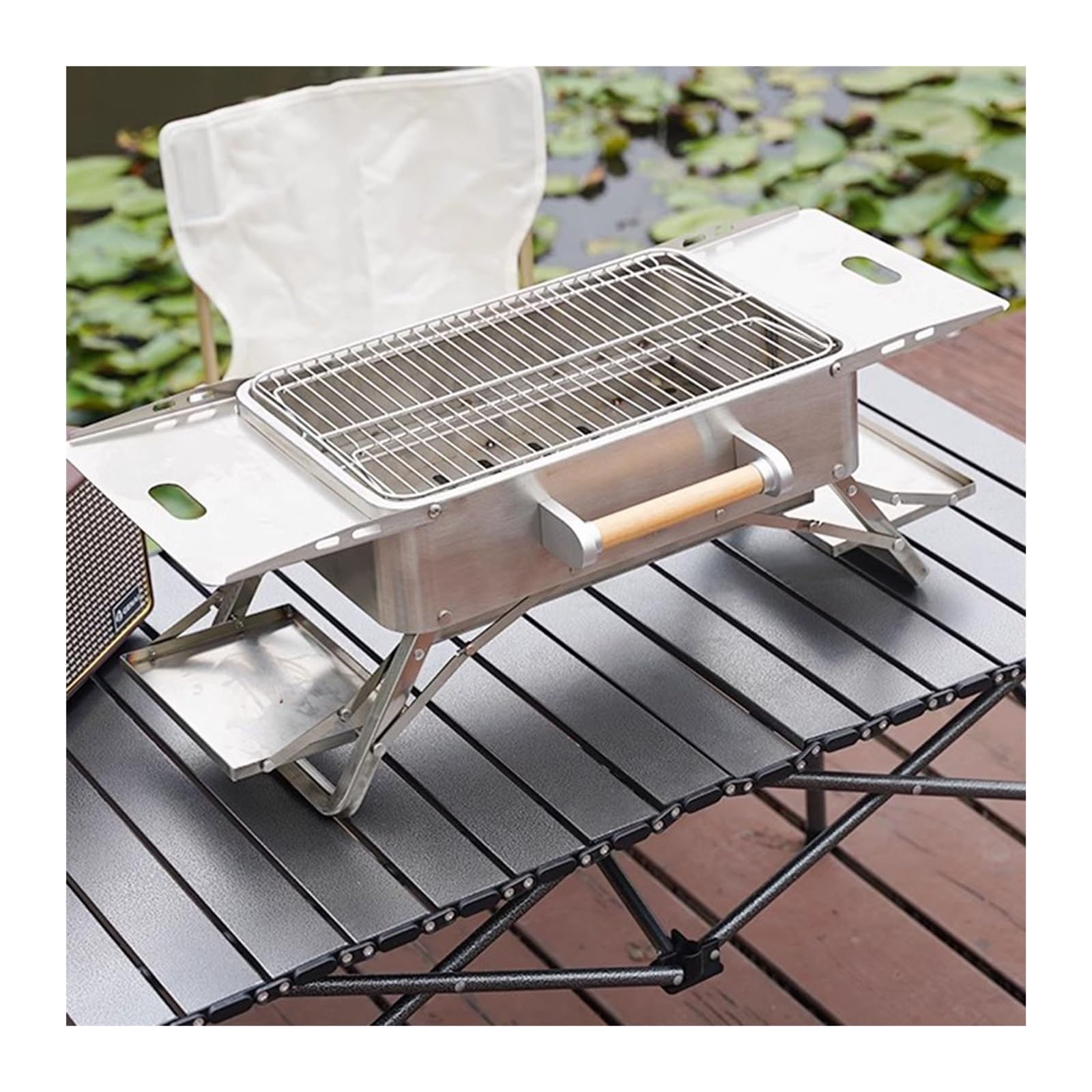 Griglia da Tavolo Fornello for Barbecue Domestico for da Esterno for Portatile Pieghevole Piccolo