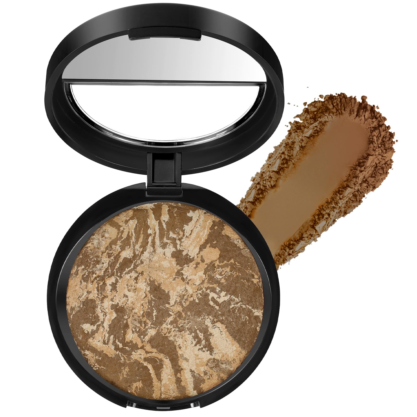 BUTBU Colour Correcting Powder Foundation, Baked Foundation for Mature Skin Brighten Illuminating Color Correcting foundation