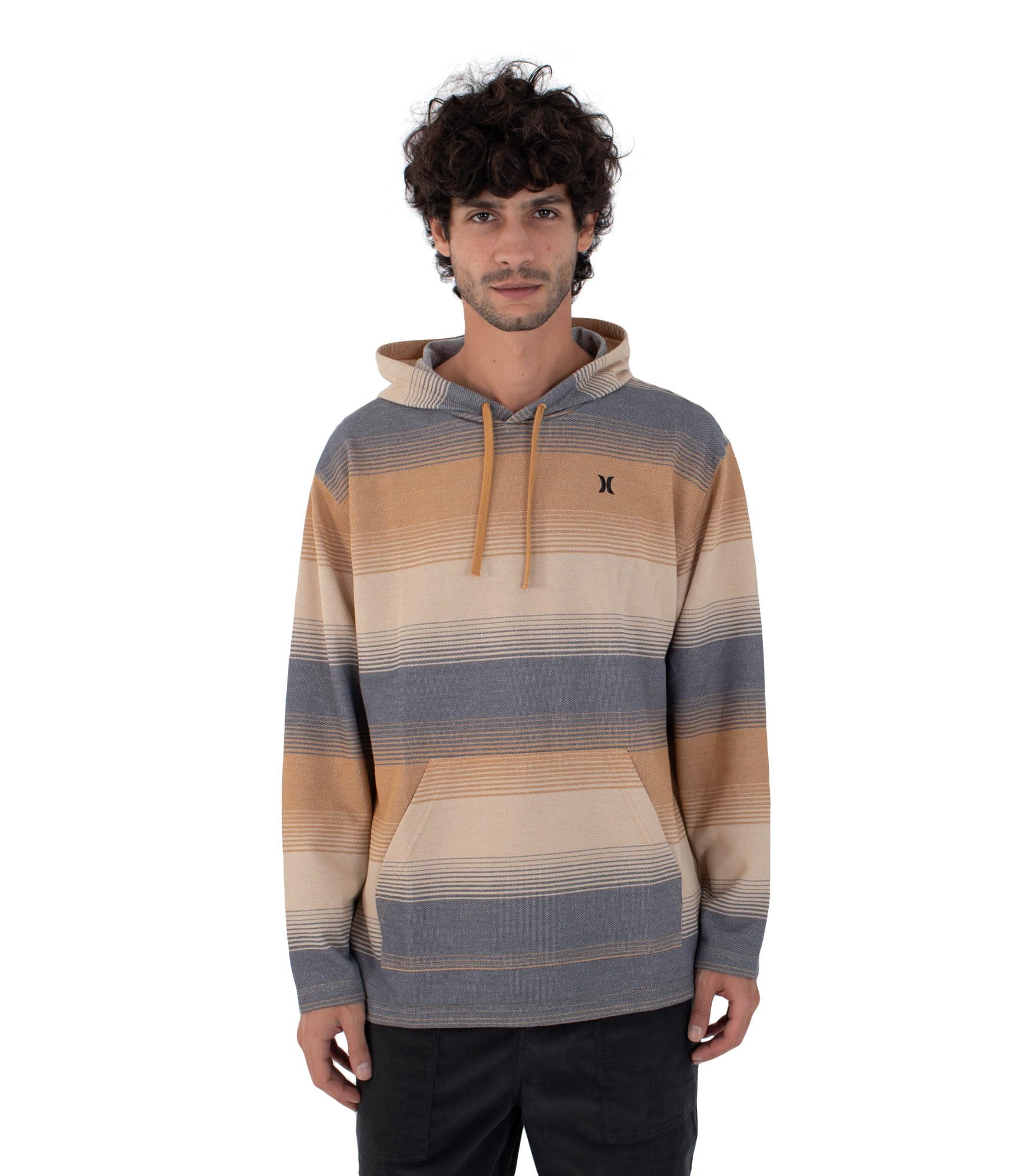 Hurley Men's Earthstone Og Hooded Poncho Kangaroo Pocket Hoodie - L