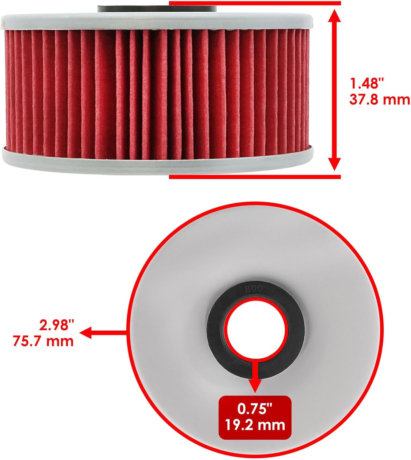 Powersports Replacement Oil Filter – High-Performance Engine Protection for ATV UTV Motorcycle For Oil Filter for Yamaha 1L9-13441-11-00 Oil Filters 3-Pack Mod-C-C-AF-3054