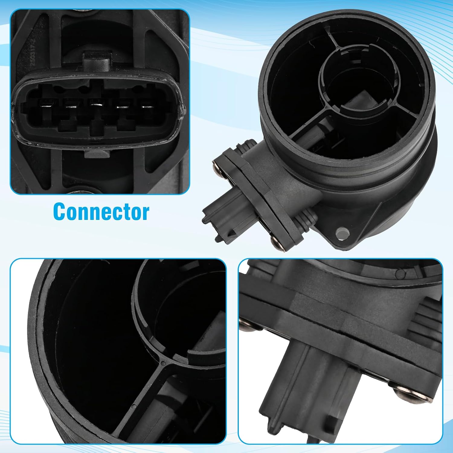 Mass Air Flow Sensor MAF Compatible With Sorento 2003-2013 Terracan 2003-2007 Sedona 2002-2005 Carens H-1 2002-2006 CRDi 28164-4A000